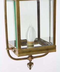 L112 Victorian Square Gas Lantern with Clear Beveled Glass