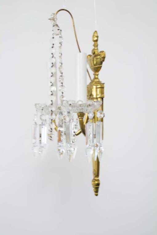 S379 EF Caldwell Two Arm Neoclassical Sconces - a Pair