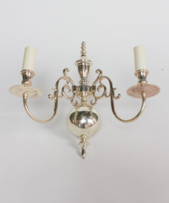 S347: Two Arm Silverplate Sconce