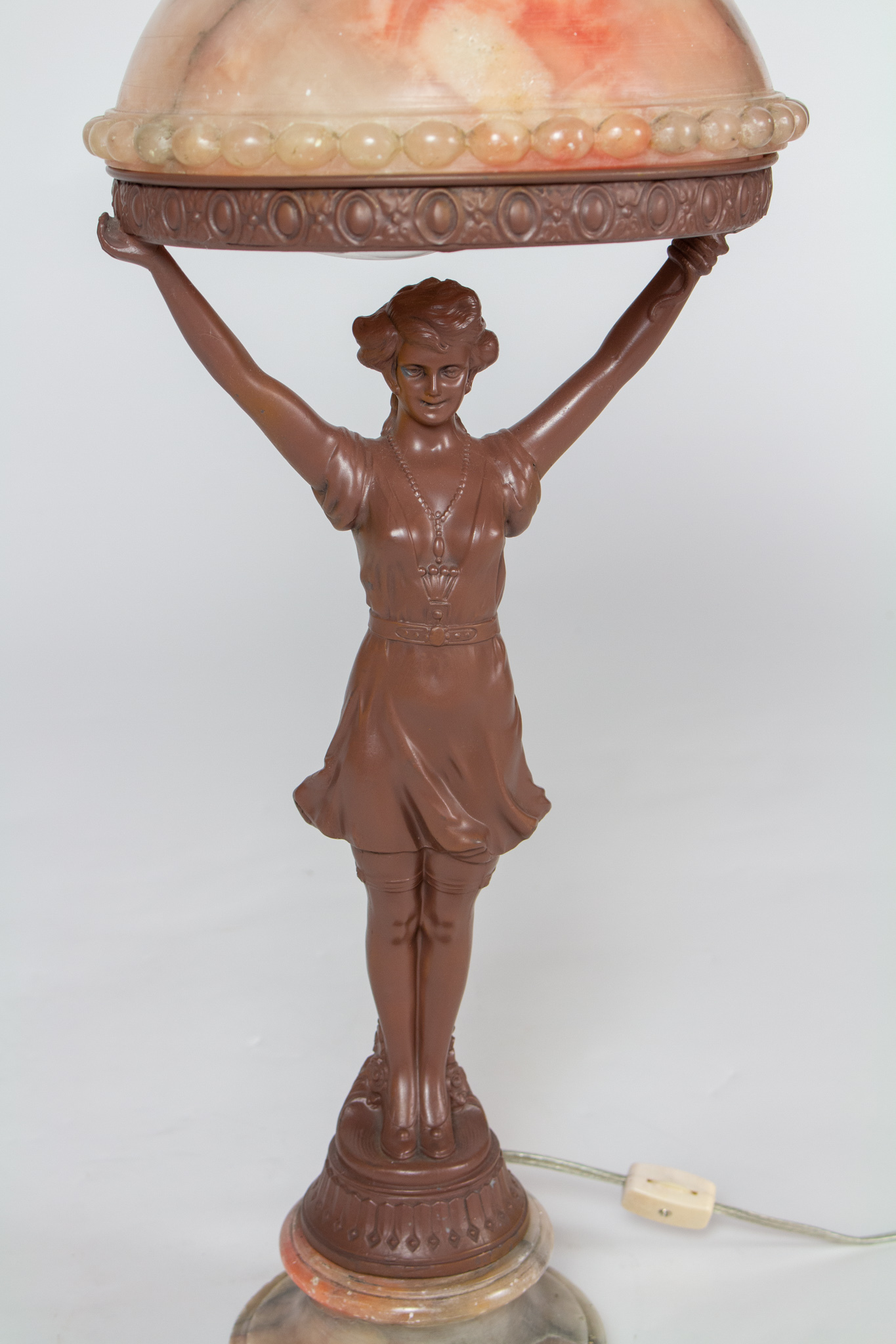 Art Deco Alabaster Figurine Lamp Appleton Antique Lighting