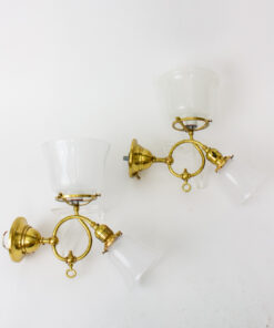 Brass Gas and Electric Sconces - a pair