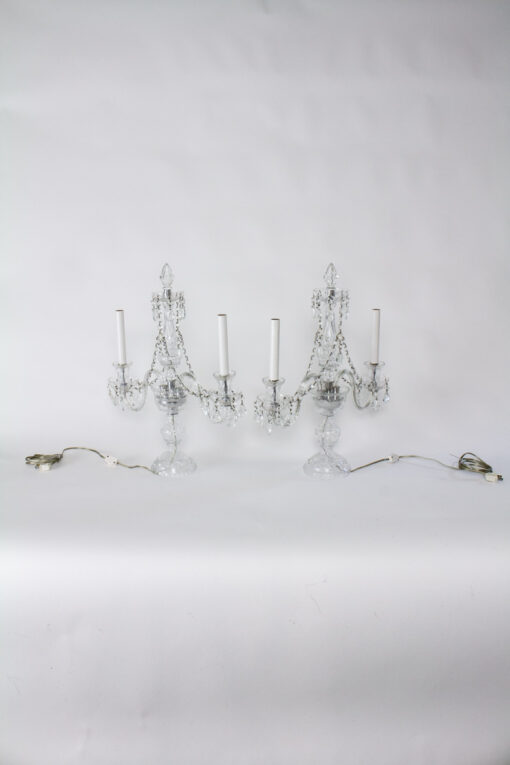 Early 20th Century Crystal Candelabra - a pair