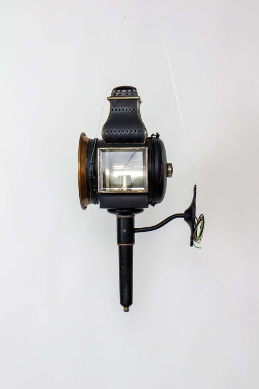 S372 19th Century Black and Copper Carriage Light