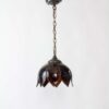 20th Century Curved Brown Glass Petal Pendant
