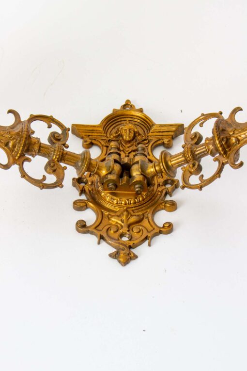 S374 19th Century Swing Arm Candle Sconces - a Pair