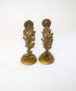 S375 19th Century Foliate Candle Sconces - a Pair