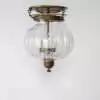 P307 Flush Onion Shaped Glass Bell Jar Lantern