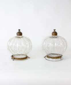 P307 Flush Onion Shaped Glass Bell Jar Lantern