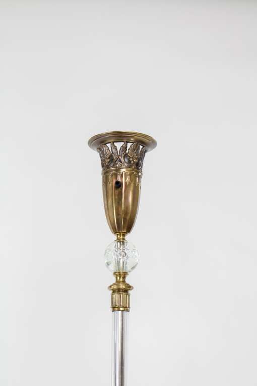 F175 Early 20th Century Glass Stemmed Torchiere